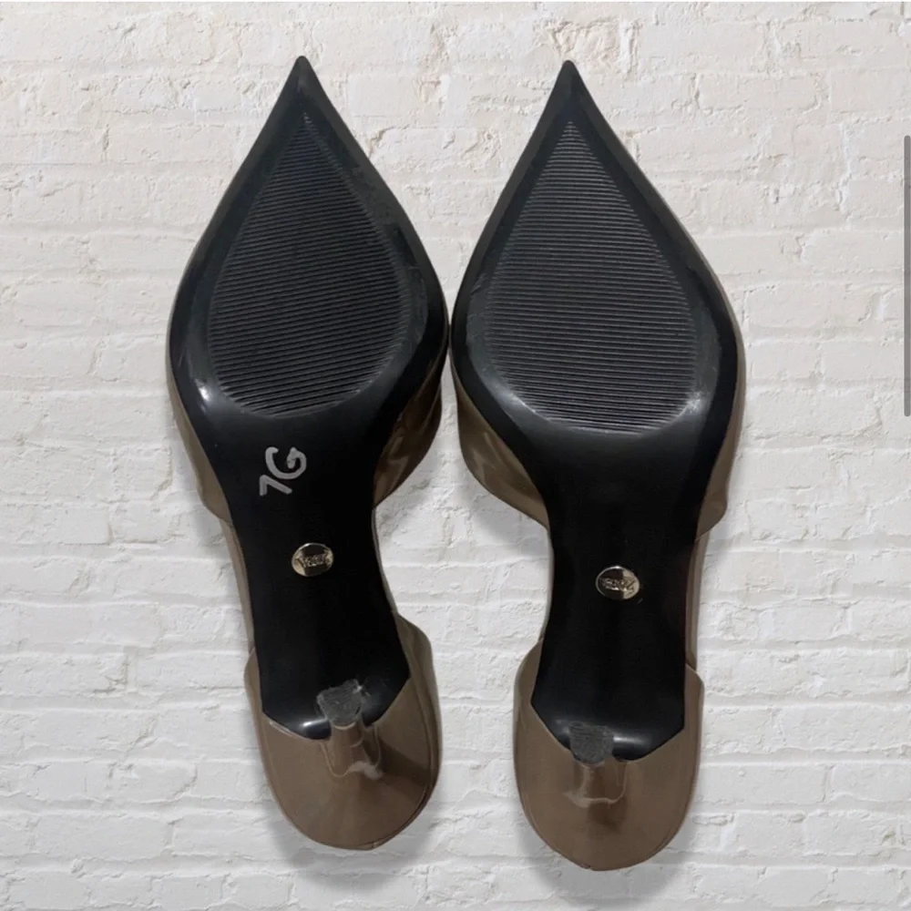 Zara Taupe Pointed Toe High Heel Court Shoes - Picture 4 of 10